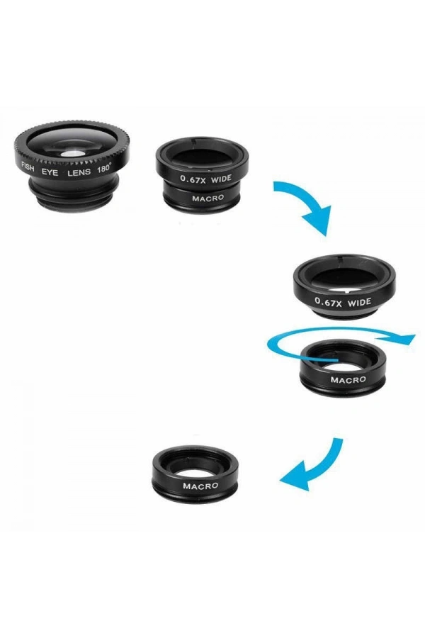Zore Universal Balık Gözü Kamera Lensi