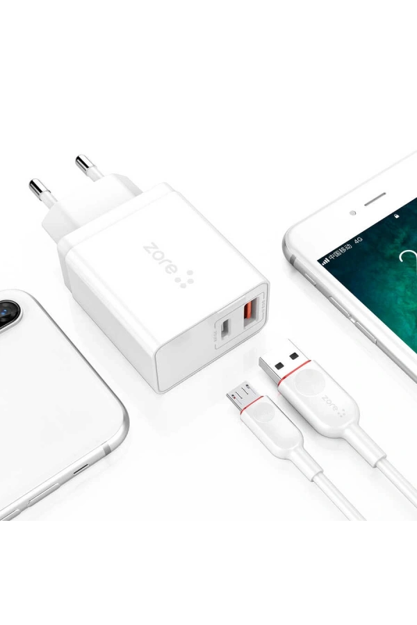 ​Zore XMac Serisi ZR-X2 Micro 2 in 1 Şarj Seti