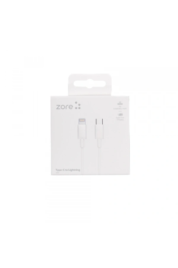 Zore ZR-42 Type-C to Lightning PD Hızlı Şarj Özellikli Data ve Şarj Kablosu 1M