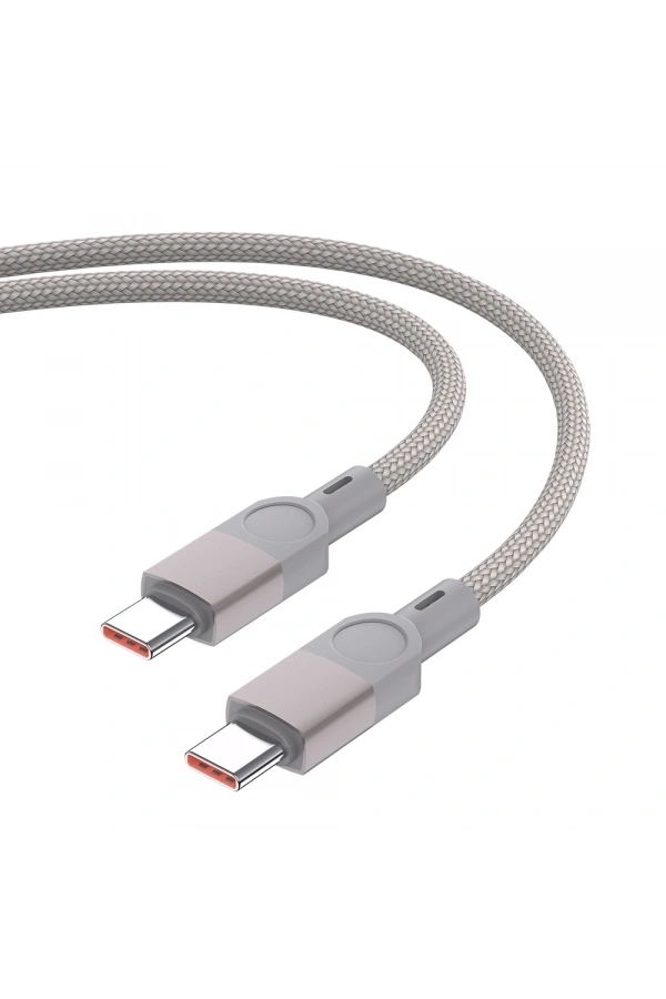 Zore ZR-44 Type-C to Type-C PD 100W Örgü Tasarımlı Hızlı Şarj Özellikli Data ve Şarj Kablosu 1M