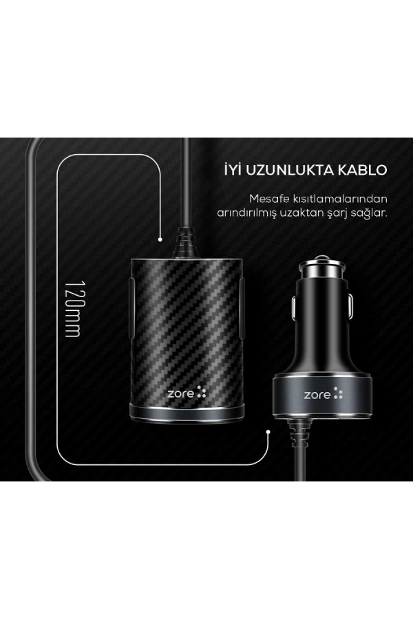 Zore ZR-C502 2+2 Araç Şarj Seti