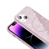Apple iPhone 11 Kılıf M-safe Şarj Özellikli Parlayan Simli Zore Okso Kapak