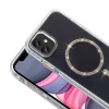 Apple iPhone 11 Kılıf Taşlı Tasarım M-safe Şarj Özellikli Zore Koment Silikon Kapak