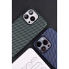 Apple iPhone 12 Pro Max Kılıf Karbon Fiber Tasarımlı Zore Karbono Kapak