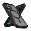 Apple iPhone 12 Pro Max Kılıf M-safe Şarj Özellikli Renkli Kenar Airbag Şeritli Zore Lamer Kapak
