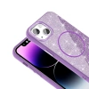 Apple iPhone 13 Kılıf M-safe Şarj Özellikli Parlayan Simli Zore Okso Kapak