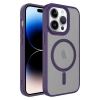 Apple iPhone 13 Pro Kılıf Mat Arka Yüzey Wireless Şarj Özellikli Zore Flet M-safe Kapak