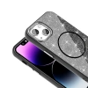 Apple iPhone 14 Kılıf M-safe Şarj Özellikli Parlayan Simli Zore Okso Kapak