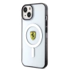 Apple iPhone 14 Plus Kılıf Ferrari M-safe Şarj Özellikli Transparan Dizayn Kapak