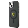 Apple iPhone 14 Plus Kılıf Ferrari M-safe Şarj Özellikli Yarı Transparan Dizayn Kapak