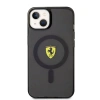 Apple iPhone 14 Plus Kılıf Ferrari M-safe Şarj Özellikli Yarı Transparan Dizayn Kapak