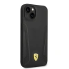 Apple iPhone 14 Plus Kılıf Ferrari Orjinal Lisanslı M-safe Şarj Özellikli Deri Kenarları Damgalı Dizayn Kapak