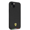 Apple iPhone 14 Plus Kılıf Ferrari Orjinal Lisanslı M-safe Şarj Özellikli Karbon İtalyan Bayrak Dizayn Kapak