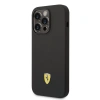 Apple iPhone 14 Pro Kılıf Ferrari M-safe Şarj Özellikli Silikon Metal Logo Dizayn Kapak