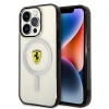 Apple iPhone 14 Pro Kılıf Ferrari M-safe Şarj Özellikli Transparan Dizayn Kapak
