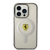 Apple iPhone 14 Pro Kılıf Ferrari M-safe Şarj Özellikli Transparan Dizayn Kapak