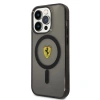 Apple iPhone 14 Pro Kılıf Ferrari M-safe Şarj Özellikli Yarı Transparan Dizayn Kapak