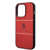 Apple iPhone 14 Pro Kılıf U.S. POLO ASSN. Deri Şeritli Logo Dizayn Kapak
