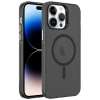 Apple iPhone 14 Pro Kılıf Zore M-safe Şarj Özellikli Buzlu Transparan C-Pro Sert Kapak