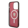 Apple iPhone 14 Pro Max Kılıf Ferrari M-safe Şarj Özellikli Yarı Transparan Dizayn Kapak