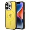 Apple iPhone 14 Pro Max Kılıf Ferrari M-safe Şarj Özellikli Yarı Transparan Dizayn Kapak