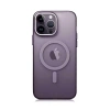 Apple iPhone 14 Pro Max Kılıf M-safe Şarj Özellikli Buzlu Sert PC Zore Tuval Kapak