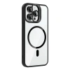 Apple iPhone 14 Pro Max Kılıf Standlı ve Kamera Lens Hediyeli M-Safe Şarj Özellikli Zore Etro Kapak