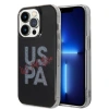 Apple iPhone 14 Pro Max Kılıf U.S. POLO ASSN. Simli Parlak Alfabe Tasarım Kapak