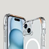 Apple iPhone 15 Kılıf M-safe Şarj Özellikli Airbagli Şeffaf Zore İncek Kapak