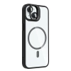Apple iPhone 15 Kılıf Standlı ve Kamera Lens Hediyeli M-Safe Şarj Özellikli Zore Etro Kapak