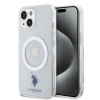 Apple iPhone 15 Kılıf U.S. Polo Assn. Orjinal Lisanslı M-safe Şarj Özellikli Transparan Tasarım Kapak