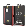 Apple iPhone 15 Plus Kılıf Ferrari Orjinal Lisanslı M-safe Şarj Özellikli Metal Logolu PU Karbon Kapak