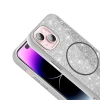 Apple iPhone 15 Plus Kılıf M-safe Şarj Özellikli Parlayan Simli Zore Okso Kapak