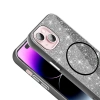 Apple iPhone 15 Plus Kılıf M-safe Şarj Özellikli Parlayan Simli Zore Okso Kapak