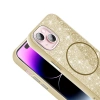 Apple iPhone 15 Plus Kılıf M-safe Şarj Özellikli Parlayan Simli Zore Okso Kapak
