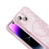 Apple iPhone 15 Plus Kılıf M-safe Şarj Özellikli Parlayan Simli Zore Okso Kapak