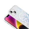 Apple iPhone 15 Plus Kılıf M-Safe Şarj Özellikli Şeffaf Zore Folk Sert Kapak