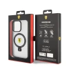 Apple iPhone 15 Pro Kılıf Ferrari M-safe Şarj Özellikli Standlı Buzlu Yüzey Dizayn Kapak