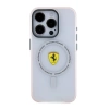 Apple iPhone 15 Pro Kılıf Ferrari Orjinal Lisanslı M-safe Şarj Özellikli Kontrast Bumper SF Ring Kapak