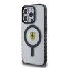 Apple iPhone 15 Pro Kılıf Ferrari Orjinal Lisanslı M-safe Şarj Özellikli Tırtıklı Kenar Tasarımlı Ortalanmış Logo Kapak