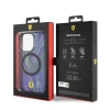 Apple iPhone 15 Pro Kılıf Ferrari Orjinal Lisanslı M-safe Şarj Özellikli Transparan Renk Geçişli Iridescent Kapak
