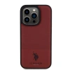 Apple iPhone 15 Pro Kılıf U.S. Polo Assn. Orjinal Lisanslı Suni Deri Arka Yüzey Baskı Logolu Örgü Desenli Kapak