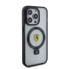 Apple iPhone 15 Pro Max Kılıf Ferrari M-safe Şarj Özellikli Standlı Buzlu Yüzey Dizayn Kapak