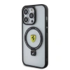 Apple iPhone 15 Pro Max Kılıf Ferrari M-safe Şarj Özellikli Standlı Buzlu Yüzey Dizayn Kapak