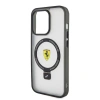 Apple iPhone 15 Pro Max Kılıf Ferrari M-safe Şarj Özellikli Standlı Buzlu Yüzey Dizayn Kapak