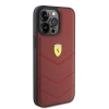 Apple iPhone 15 Pro Max Kılıf Ferrari Orjinal Lisanslı Deri Dikişli Arka Yüzey Metal Logo Tasarımlı Kapak