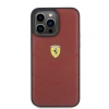 Apple iPhone 15 Pro Max Kılıf Ferrari Orjinal Lisanslı Deri Dikişli Arka Yüzey Metal Logo Tasarımlı Kapak