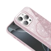 Apple iPhone 15 Pro Max Kılıf M-safe Şarj Özellikli Parlayan Simli Zore Okso Kapak
