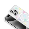 Apple iPhone 15 Pro Max Kılıf M-Safe Şarj Özellikli Şeffaf Zore Folk Sert Kapak