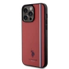 Apple iPhone 15 Pro Max Kılıf U.S. Polo Assn. Orjinal Lisanslı Üç Renk Şerit Tasarımlı Baskı Logolu Kapak